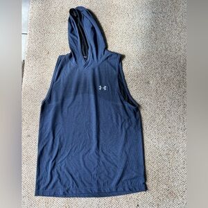 Under Armour Men's XL Sleeveless Performance Hoodie Blue Ink